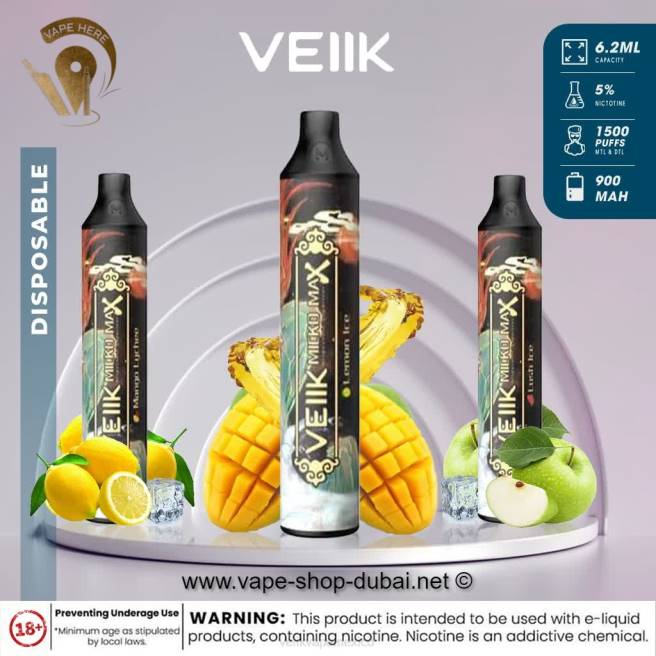 N882W51 - VEIIK moos pod Mexico - VEIIK Micko MAX vaporizador desechable 1500 inhalaciones melocotón oolong