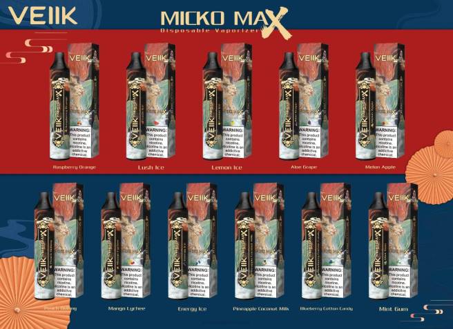 N882W51 - VEIIK moos pod Mexico - VEIIK Micko MAX vaporizador desechable 1500 inhalaciones melocotón oolong